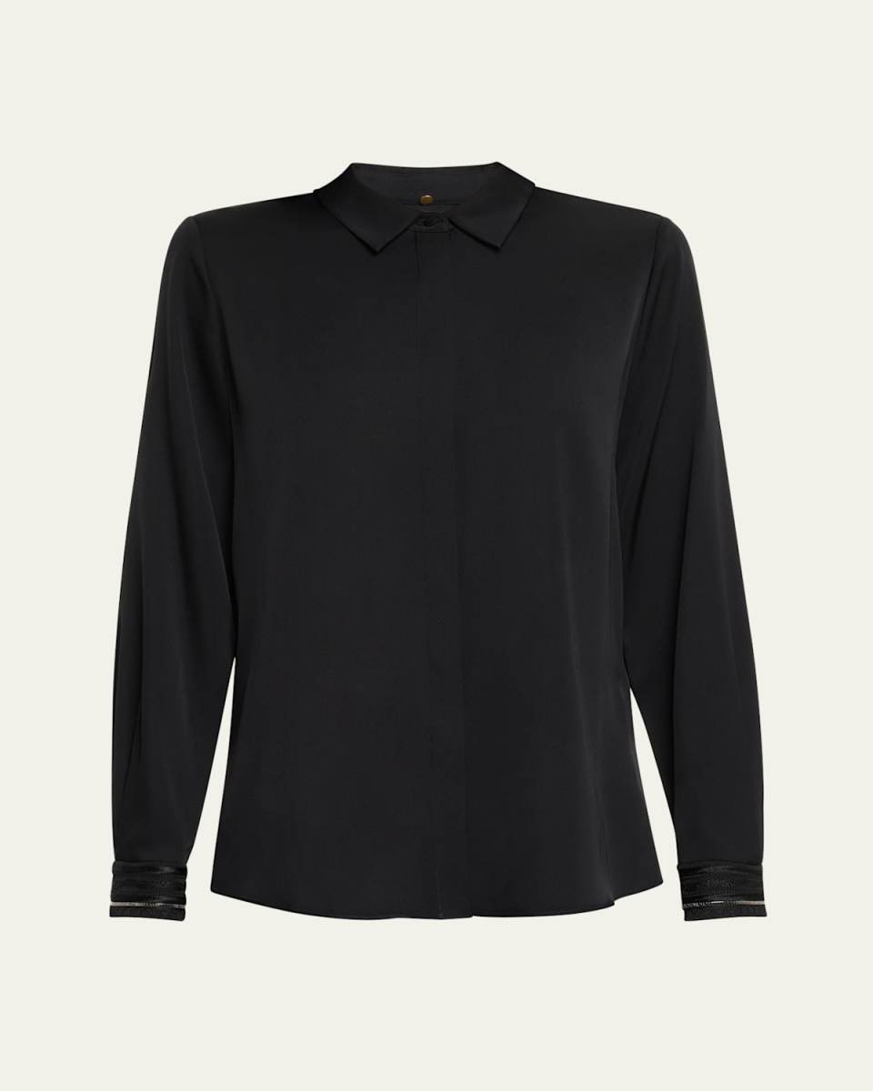 Devin Shimmer Embroidered Blous